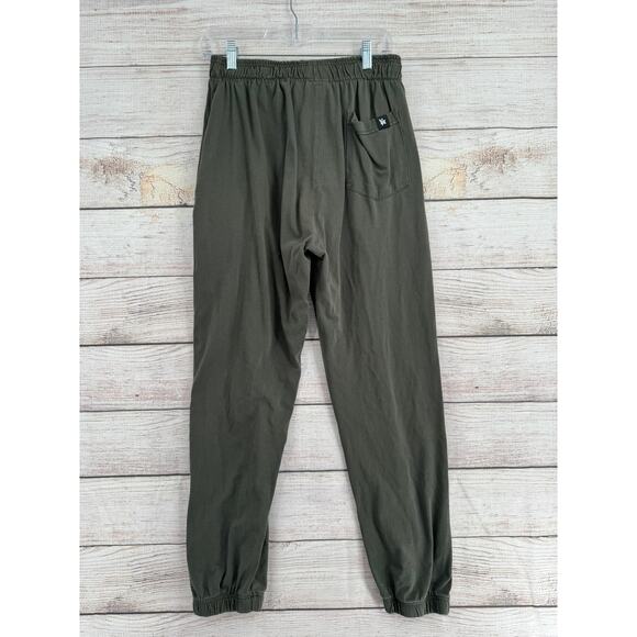 YOUNGLA Jogger Sweatpants Mens Large Green Drawstring 3 Pockets - Picture 2 of 9